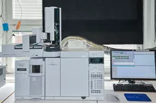 Lab machine, a gas chromatopgraph. Photo.